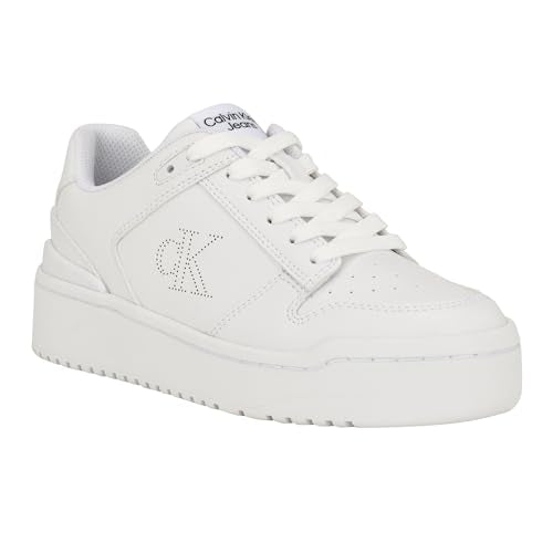 CALVIN KLEIN WOMEN'S ASHIER SNEAKER - SIZE: WOMEN 9 - WHITE - Like New