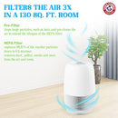 ARM & HAMMER AH301W HEPA AIR PURIFIER FOR HOME OFFICE DESKTOP - PEARL WHITE - Like New