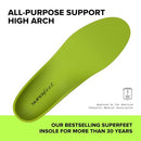 SUPERFEET ALL-PURPOSE SUPPORT HIGH ARCH INSOLES UK 10 - 11.5 / 45-46 - Like New