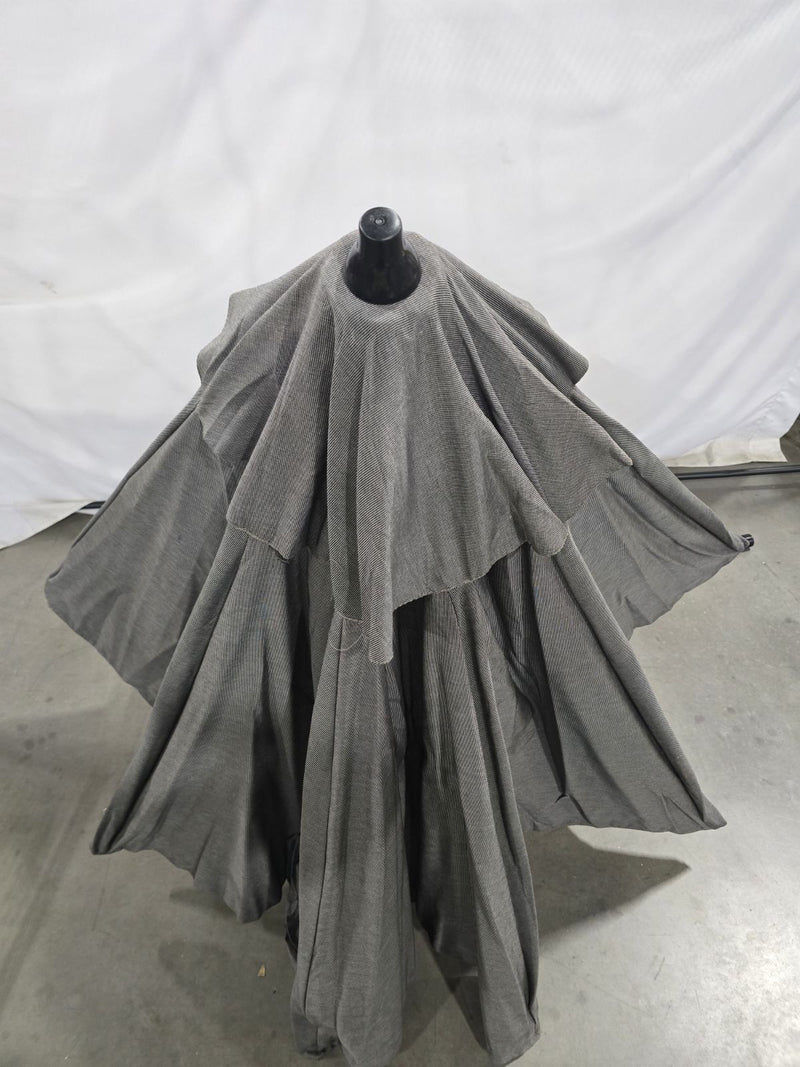 CALIFORNIA UMBRELLA 9' ROUND ALUMINUM PATIO UMBRELLA - CHARCOAL - Like New