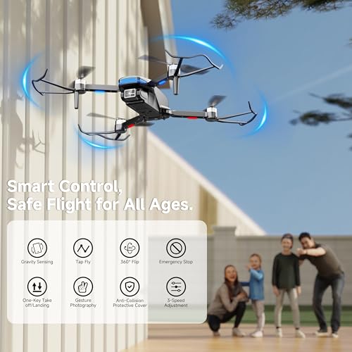Drone with Camera 4K for Kids Adults, Brushless Motor Mini Foldable RC - Like New