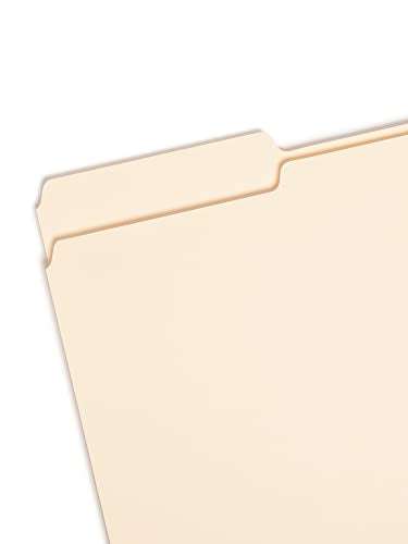 SMEAD FILE FOLDER WITH PROTECTION 1/3-CUT TAB LEGAL SIZE MANILA 100 PER BOX - Brand New