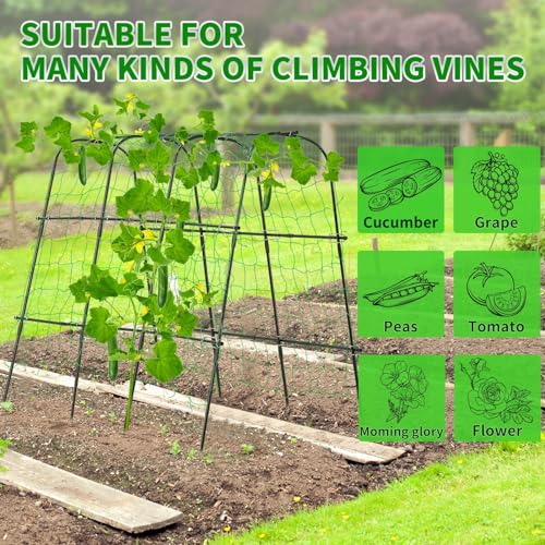 LALAHONI GARDEN TRELLIS FOR CLIMBING PLANTS OUTDOOR，BLACK H 48" x L 65" - BLACK - Like New