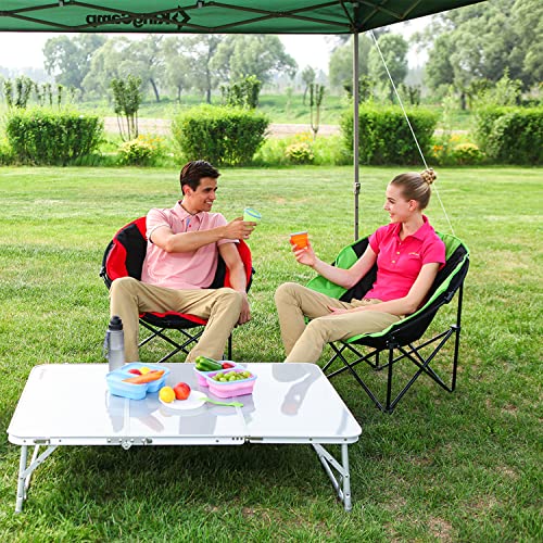 KINGCAMP OVERSIZED SAUCER ROUND CAMPING CHAIR PORTABLE PADDED KC3816 - RED - Like New