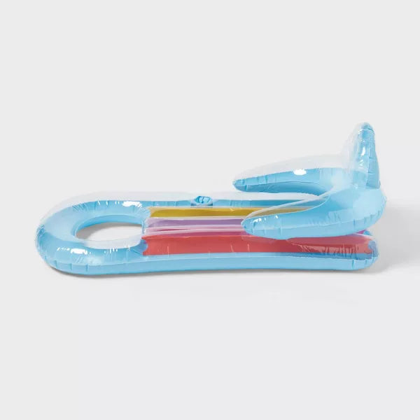 SUN SQUAD INFLATABLE LOUNGE POOL FLOAT- BLUE - Like New
