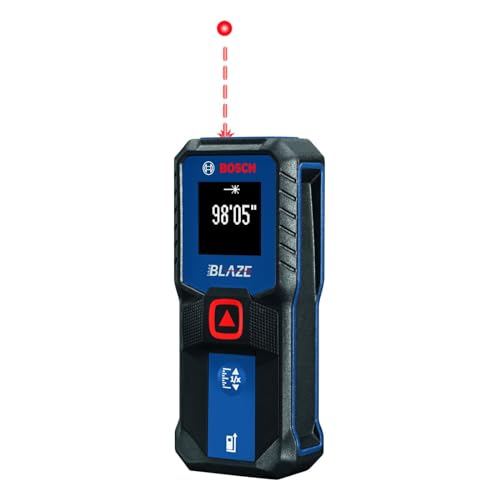 BOSCH 100 Ft Blaze Laser Distance Measure with 2 AA Batteries GLM100-23 - BLUE - Like New