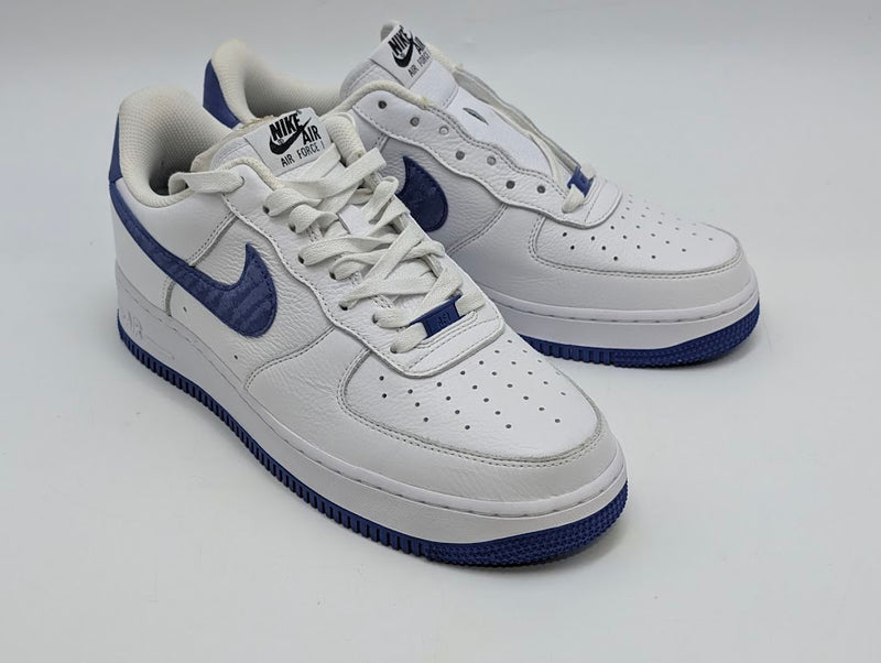 NIKE AIR FORCE 1 BY YOU CUSTOM SNEAKERS - SIZE: MEN 9.5 - WHITE/BLUE - Like New
