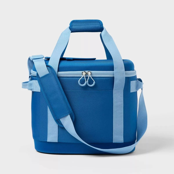 SUN SQUAD™ 24 CANS/20.7QT SOFT SIDED COOLER - BLUE - Brand New