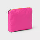 OPEN STORY WATER RESISTANT POUCH TOILETRY KITS AND BAGS LIGHT - PINK/ORANGE PALM - Brand New