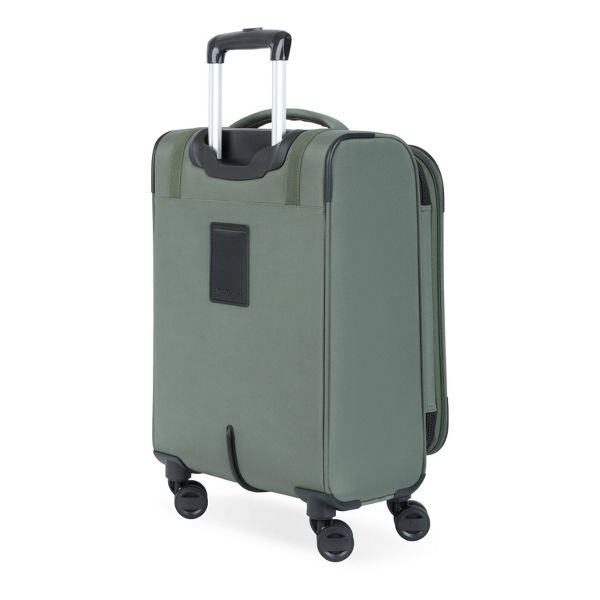 SWISSGEAR ZURICH SOFTSIDE CARRY ON SPINNER SUITCASE: 8-WHEEL - GREEN - Like New
