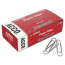 A7072580 JUMBO PAPER CLIPS, JUMBO,.041 GAUGE, 100/BX, 10BX/PK, SILVER - SILVER - Brand New