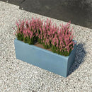 LEISUREMOD BLOOM RECTANGULAR PLANTER FIBERSTONE MGO CLAY 9–20" BP9AC - BLUE - Like New