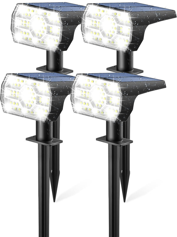 Kaxiida Solar Lights Outdoor Waterproof IP68, 3 Lighting Models Solar Powered - Like New