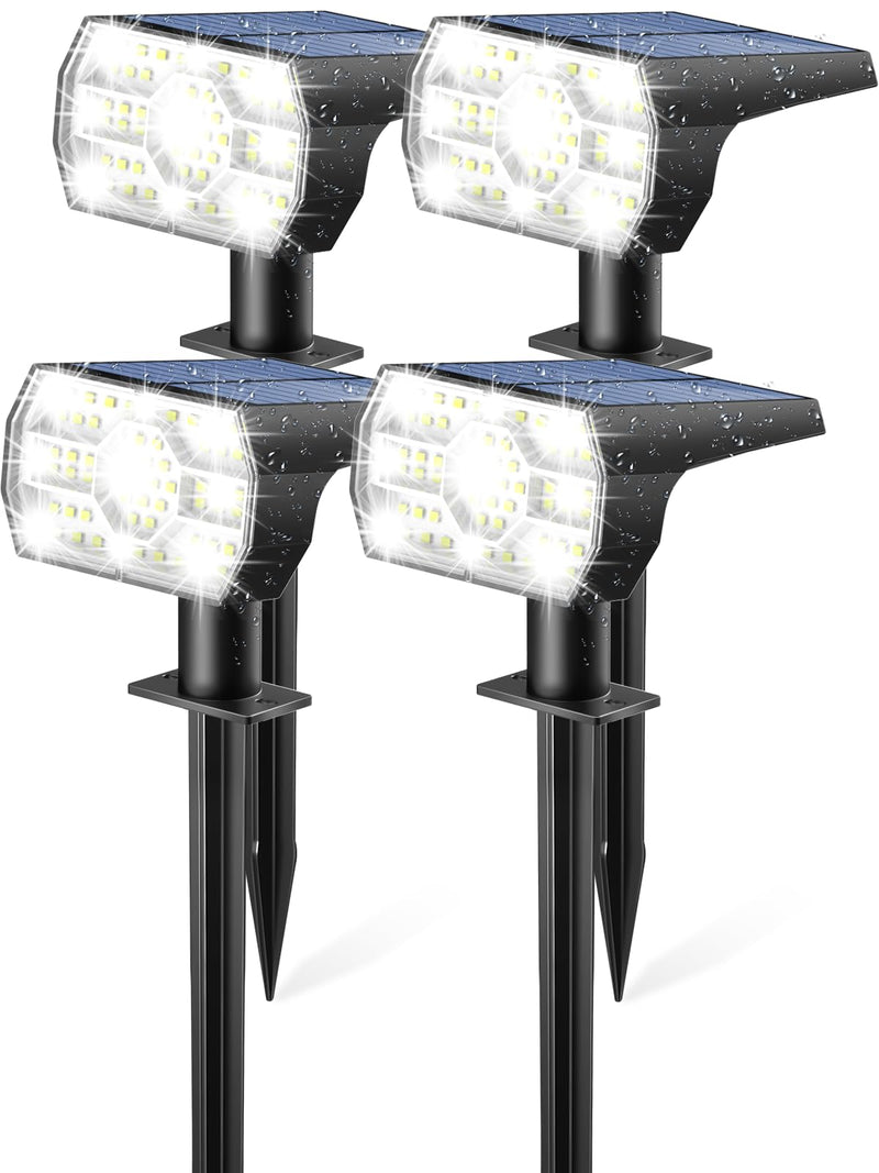 Kaxiida Solar Lights Outdoor Waterproof IP68, 3 Lighting Models Solar Powered - Like New