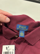 POLO RALPH LAUREN BURGUNDY KIDS LONG SLEEVE POLO SHIRT SIZE: YOUTH 6 - BURGUNDY - Brand New