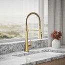 KOHLER K-23765 TONE 1.5 GPM SINGLE HOLE PRE-RINSE FAUCET VIBRANT BRASS - Like New