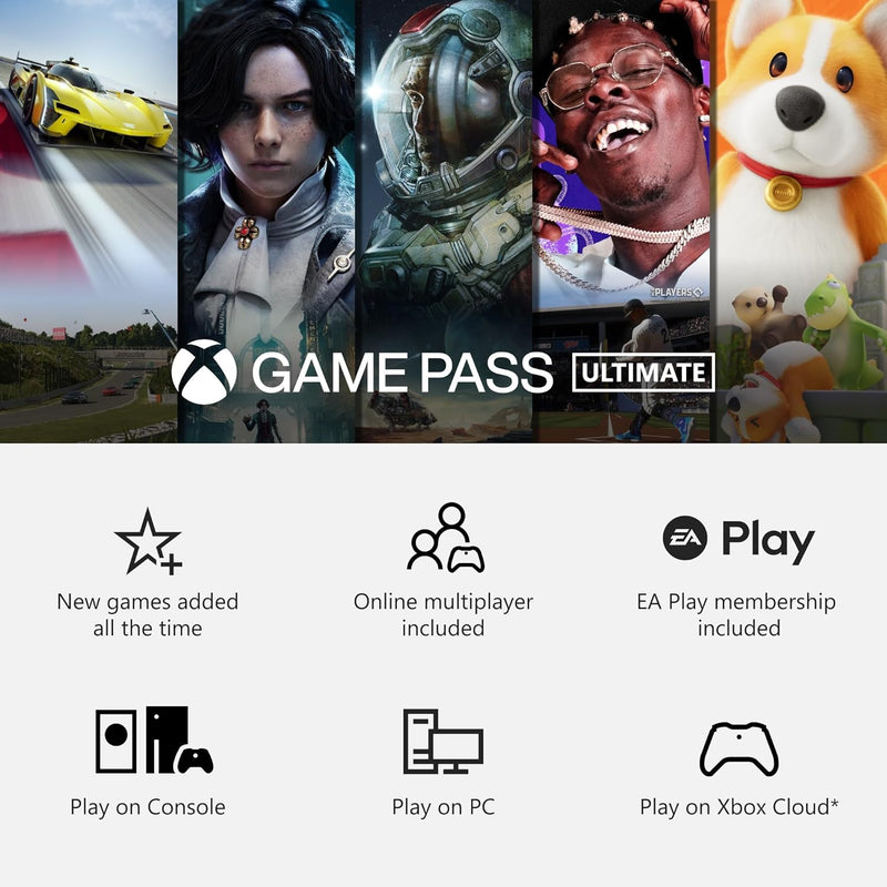 Xbox Game Pass Ultimate – 3 Month Membership – Xbox Series X|S, Xbox One, Windows [Digital Code] - New or Current User - Stackable - Digital Delivery