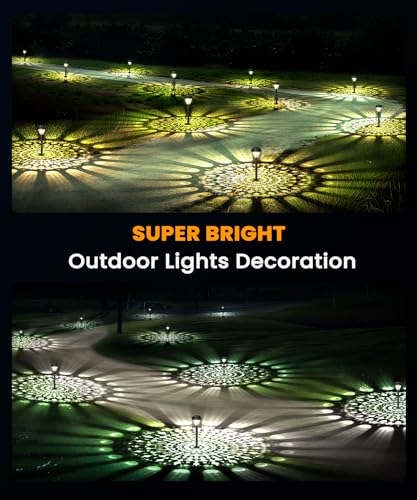 Super Bright Solar Lights for Outside, Up to 12H Solar Lights Outdoor Waterproof New