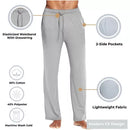 BLUE ICE MEN'S MODERN FIT CLASSIC LOUNGE PANTS - SIZE: MEN L - HEATHER GRAY - Like New