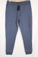 HURLEY MEN'S JOGGER PANTS BOXED LOGO RELAXED FIT FLEECE - SIZE:S - DIFFUSED BLUE - Brand New