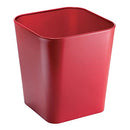 mDesign Small Square 2.3 Gallon Trash Can Wastebasket Garbage Bin - Red - Brand New