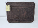 ESTALON LEATHER MESSENGER BAG LAPTOP SHOULDER BAG - BROWN - Brand New