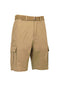 BLUE ROCK MEN'S COTTON STRETCH RIPSTOP CARGO SHORTS WITH BELT - KHAKI - SIZE 42 - Brand New
