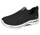 124409 Skechers Women's Go Walk Arch Fit Iconic Black/White 13 Wide - Like New