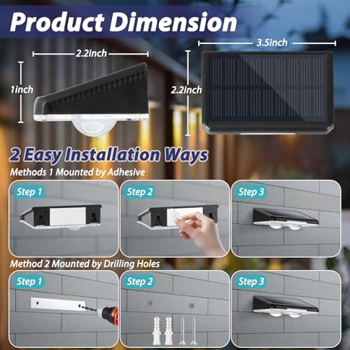BRIGHTEVER SOLAR FENCE LIGHTS OUTDOOR 12-PACK LED SOLAR POWERED DECK - WHITE - Like New
