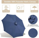 GENERIC 10FT SOLAR POWER LED PATIO UMBRELLA MARKET TILT WITH CRANK - NAVY - Like New
