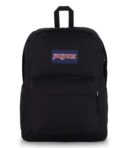 JANSPORT SUPERBREAK PLUS BACKPACK PADDED 15-INCH SLEEVE BOTTLE POCKET BLACK - Brand New