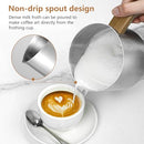 AMZCHEF 8-IN-1 Milk Frother, Steamer, 550 Watts, 21 oz, Stainless Steel, Black - Brand New