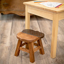 Sea Island Imports Acorn Hand Carved Acacia Hardwood Decorative Short Stool - Brand New