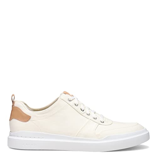 C34713 COLE HAAN MEN'S GRANDPRØ RALLY CANVAS COURT, SIZE 10 IVORY/NATURAL - Like New