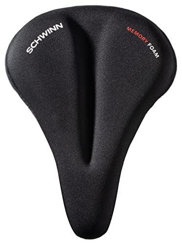 SCHWINN COMFORT BIKE SPORT SEAT COVER SPORT MEMORY FOAM PADDING - BLACK - Like New