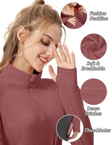 FKEEP WOMEN'S SUN SHIRTS LONG SLEEVE ATHLETIC JACKETS UPF 50+ TOP BRICK RED - XL - Like New