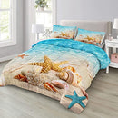 Bedbay Queen Size Galaxy Comforter Set Glitter Galaxy Bedding - Brand New