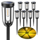 SOLARGARDEN SOLAR LIGHTS OUTDOOR 8 PACK SOLAR LIGHTS OUTDOOR WATERPROOF - BLACK - Like New
