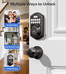 TEEHO TE001K Keyless Entry Door Lock with Handle, Auto-Locking, TE001K - Bronze - Like New