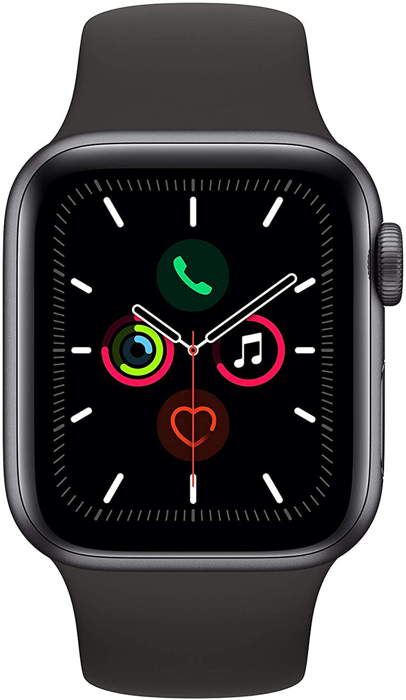 For Parts: Apple Watch Series 5 44mm Space Gray with Black Band CAN'T INSTALL MACOS
