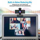 LITEPRO WEBCAM WITH MICROPHONE & PRIVACY COVER, 1080P HD WEB C70-BLK - BLACK - Like New