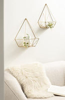 Kate and Laurel Prouve Decorative Geometric Multi-use Metal Wall Display -Gold - Like New