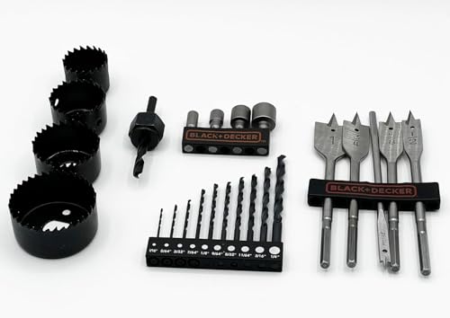 BLACK+DECKER 65 PIECE HOME REPAIR TOOL SET WITH TOOL BAG - BLACK/ORANGE - Like New