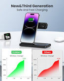 DUMTERR CHARGING STATION FOR MULTIPLE DEVICES 3 IN 1 W342 - BLACK - Like New