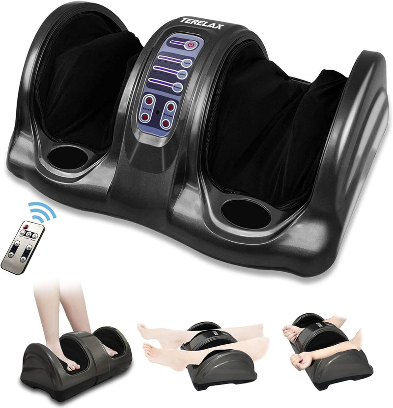 TERELAX Foot and Calf Massager Machine with Remote - Black - Scratch & Dent