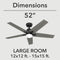 HUNTER FAN COMPANY HUNTER RAPIDAN LED 52"" CEILING FAN 5 BLADE - MATTE BLACK - Like New