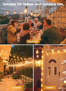Brightown 180FT Outdoor String Lights Patio Lights with 62 Shatterproof Bulbs - Like New