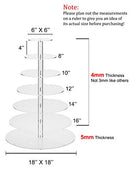 7 Tier Wedding Party Cupcake and Dessert Tower 18 Inches Clear Cake Stand - Brand New