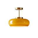 VTMCKTZ Mid Century Glass Ceiling Light Orange Pendant Lighting Fixture - Brand New