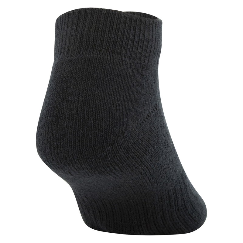 ATHLETIC WORKS MEN'S LOW CUT SOCK, 6 PACK - BLACK - Brand New